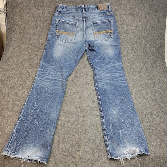 Express Jeans Mens 34x34 Classic Y2k Streetwear Americana Raw Hem Grunge Hip Hop - Picture 3 of 11